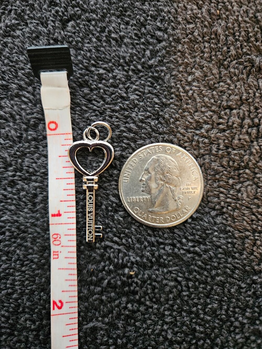 Single Silver Key Charm - Picture 3 of 3